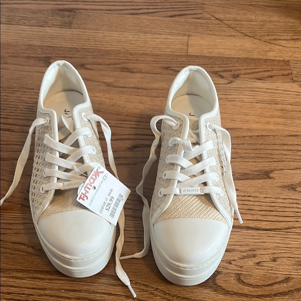 Women's J/Slides Cream & White Sneakers - Size 6.5 - New with Tags!